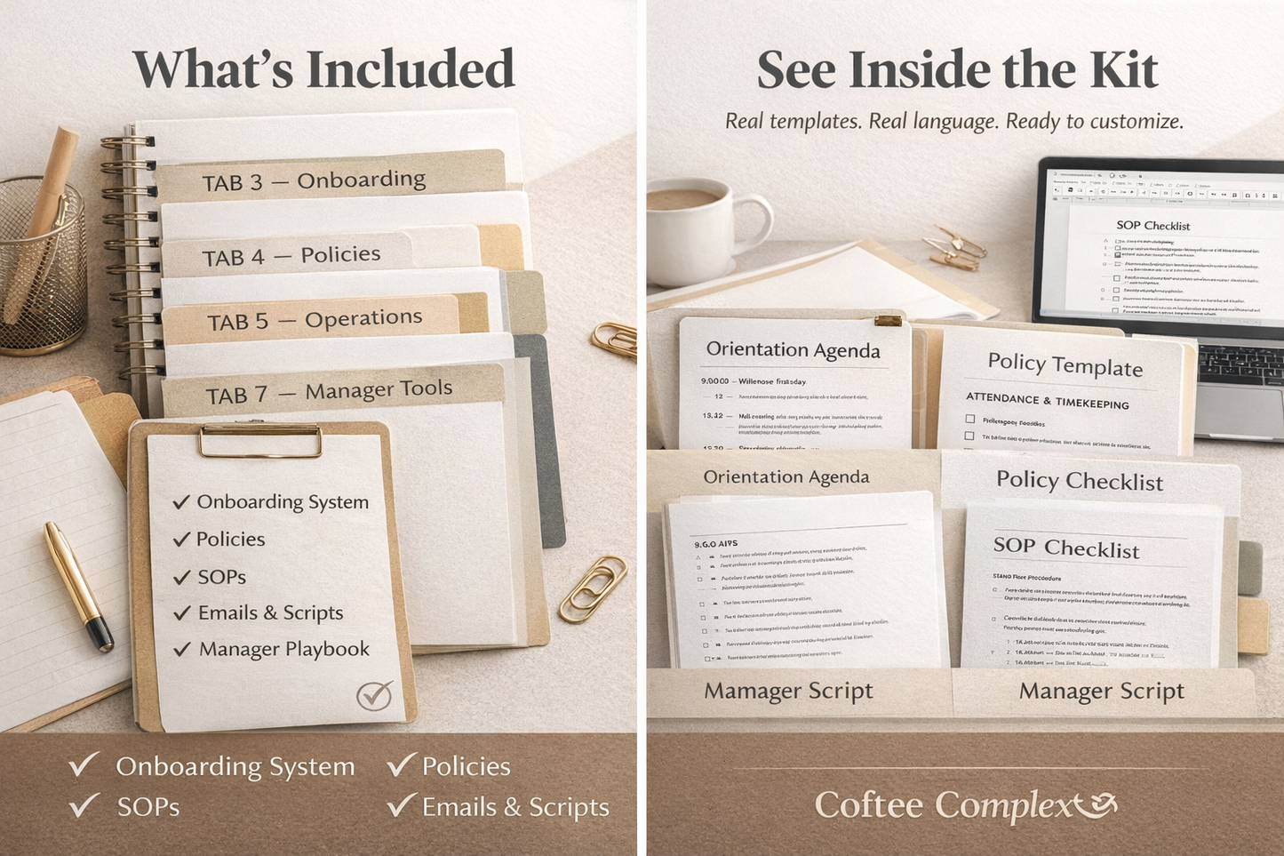 Complete Onboarding & Operations Toolkit | Policies, SOPs, and Manager Systems for Small Teams
